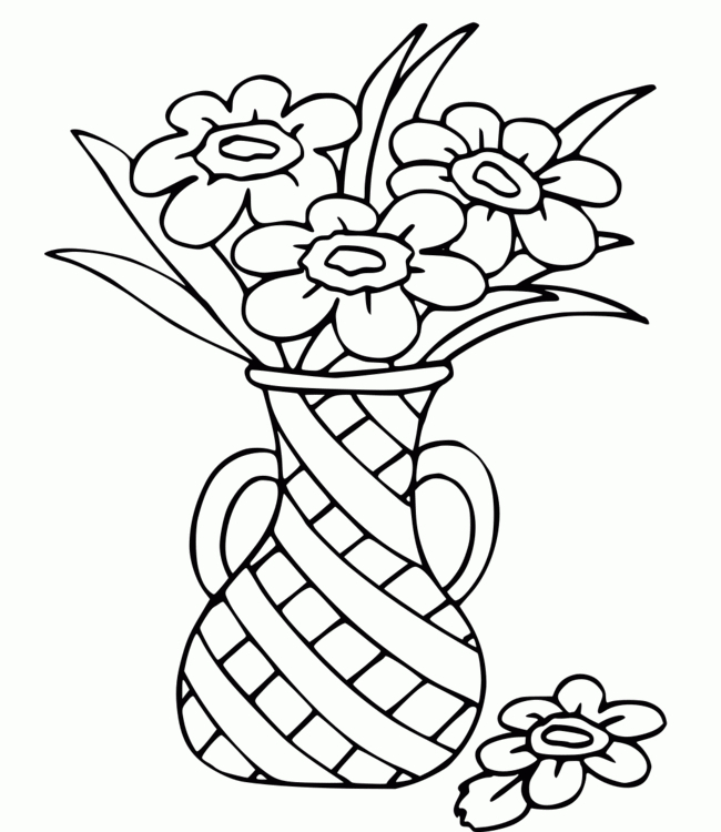 Bouquet De Fleurs - Coloriage De Bouquets A Imprimer encequiconcerne Fleur Coloriage A Imprimer 