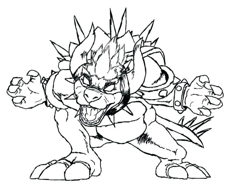 Bowser Jr Coloring Pages At Getcolorings  Free pour Bowser Dessin