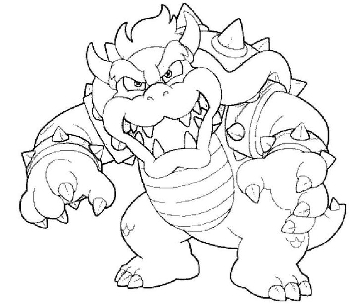 Bowser Jr Coloring Pages Coloring Home  Mario Coloring intérieur Bowser Dessin 