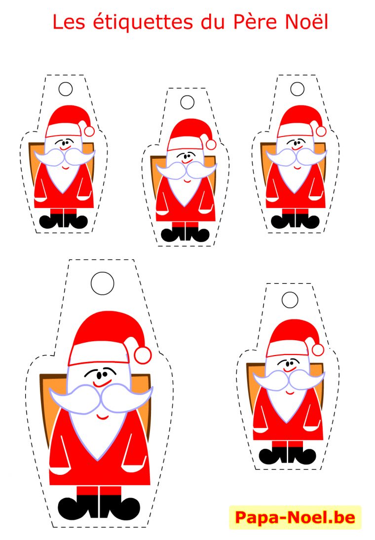 Bricolage Enfant Pere Noel Etiquettes A Imprimer Gratuites avec Carte De Pere Noel A Imprimer Gratuit