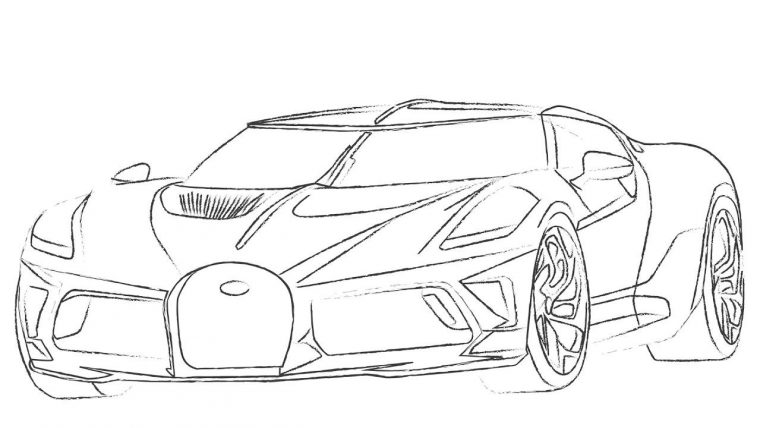 Bugatti La Voiture Noire Coloring Pages – Easy Coloring Pages à Coloriage De Bugatti