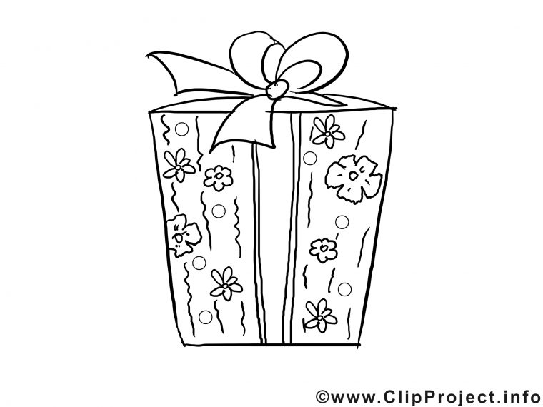 Cadeau Image À Colorier Clipart – Divers Pages À Colorier encequiconcerne Colorier