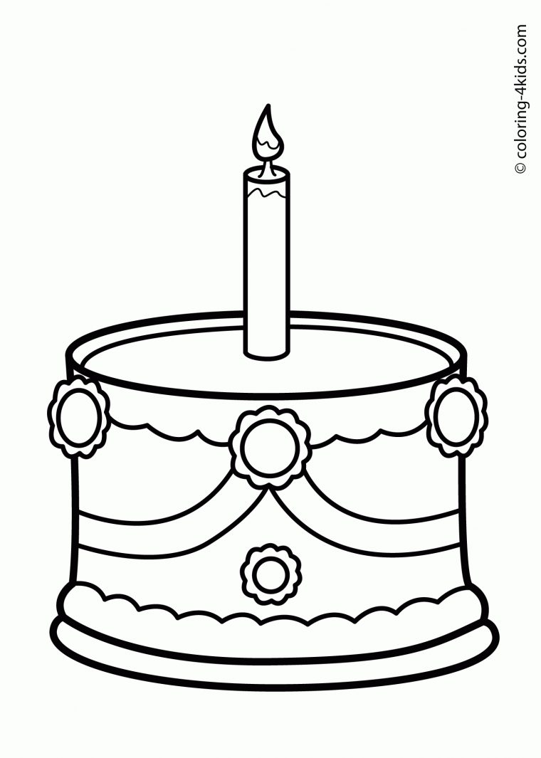 Cake Birthday Party Coloring Pages – Birthday Cake avec Gateau Coloriage