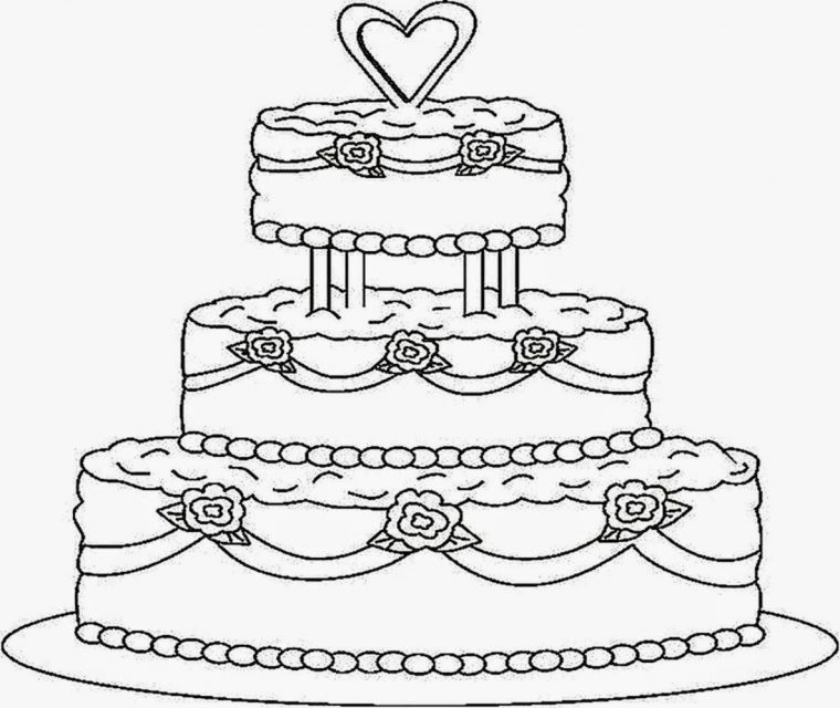 Cake Coloring Page – Coloring Home dedans Gateau Coloriage