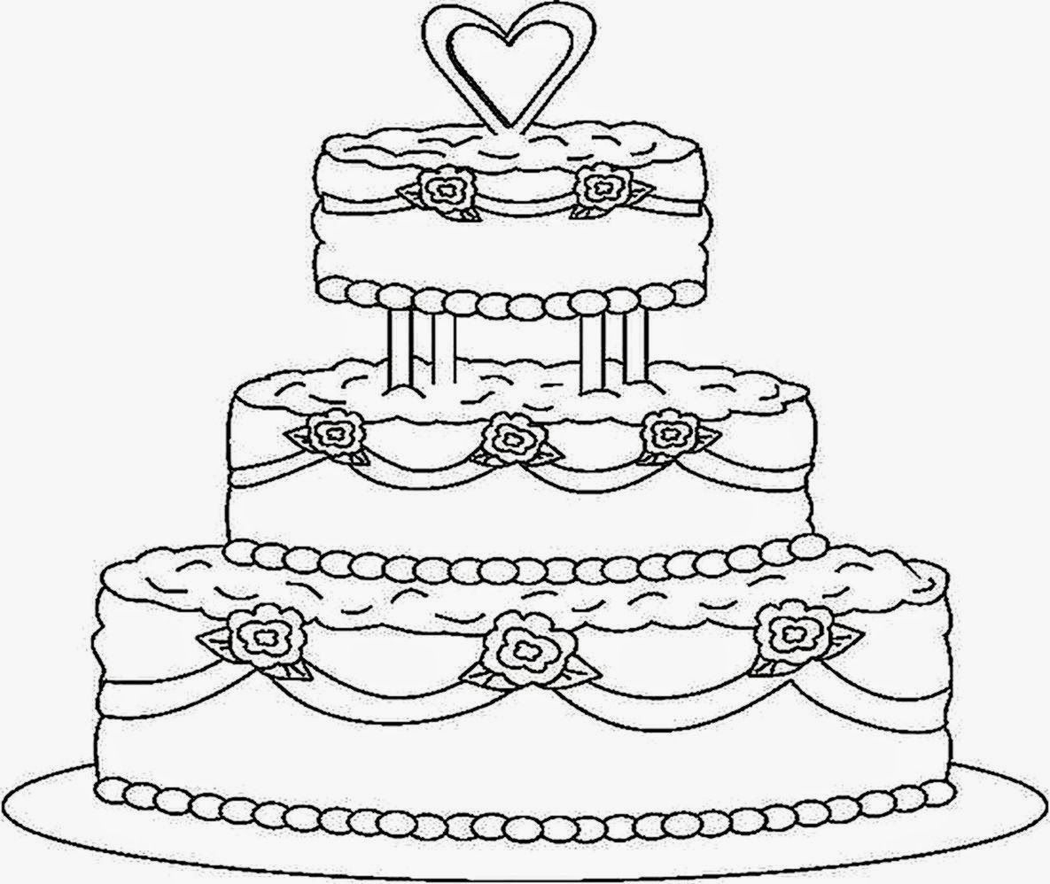 Cake Coloring Page - Coloring Home dedans Gateau Coloriage 