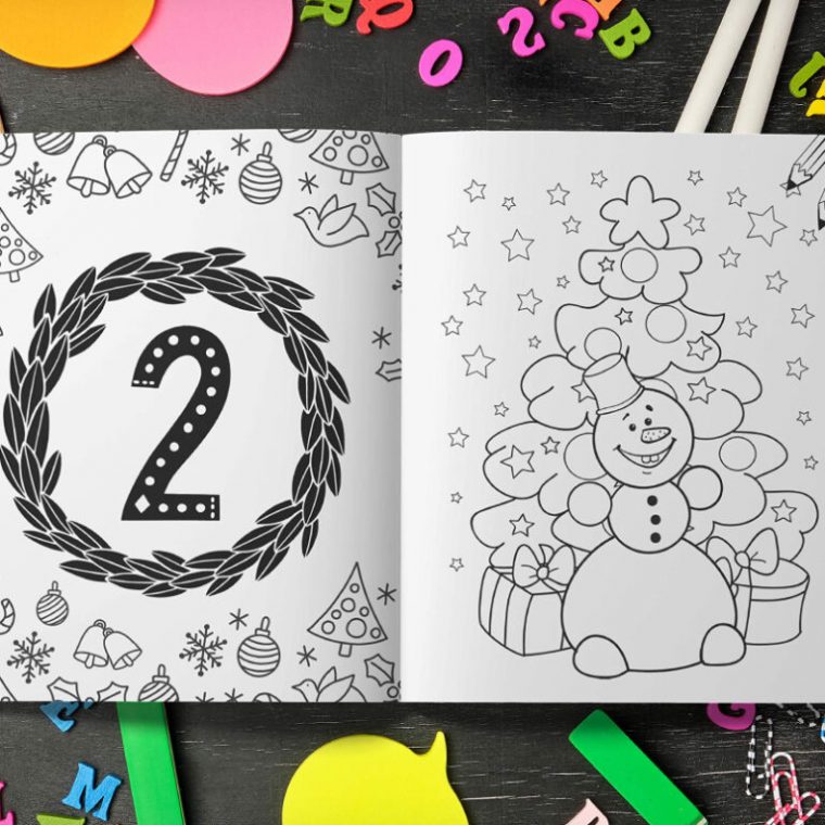 Calendrier De L'Avent Livre De Coloriage Personnages Noel dedans Calendrier De L Avent Coloriage