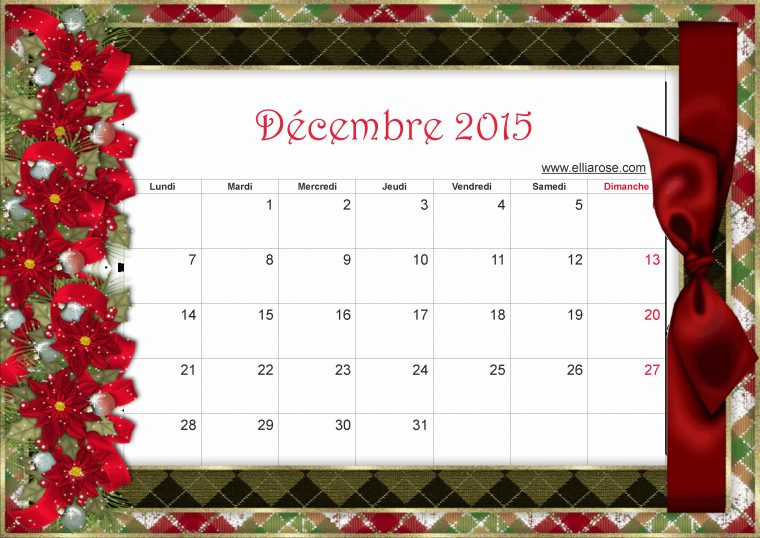 Calendrier De Noël Gratuit À Imprimer Décembre 2015 concernant Photo De Noel A Imprimer