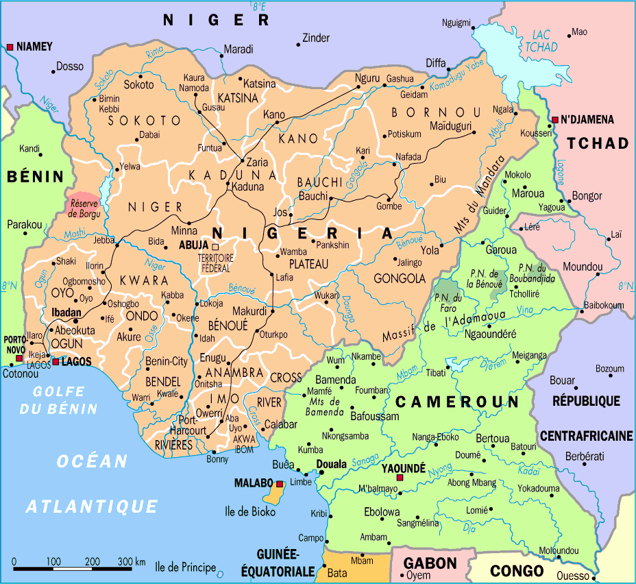Cameroun Carte Détaillée Archives - Voyages - Cartes intérieur Carte Administrative Du Gabon