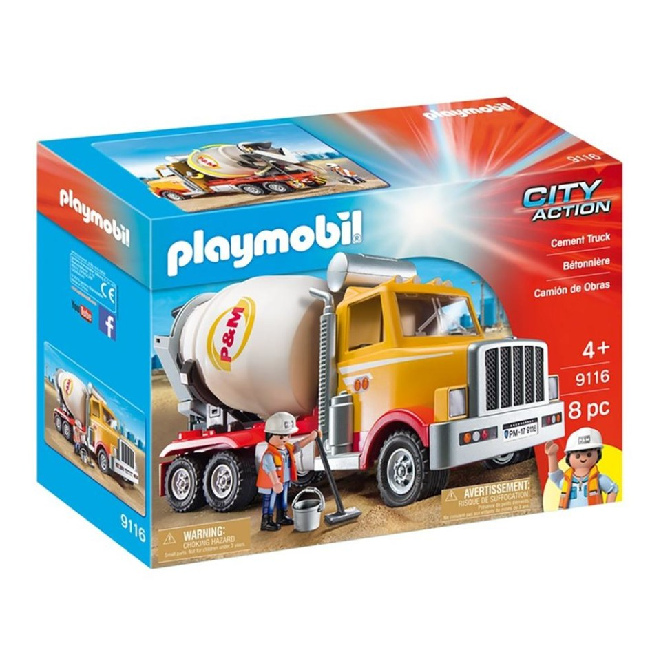 Camión De Obras Playmobil City Action 8 Piezas  Walmart dedans Playmobil Camion Travaux