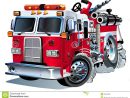 Camion De Pompiers De Dessin Animé De Vecteur Illustration intérieur Dessin D Un Camion De Pompier