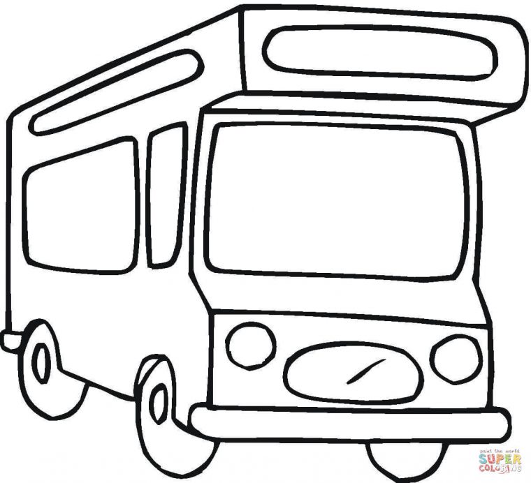 Camper Van Coloring Page  Free Printable Coloring Pages serapportantà Coloriage Camping Car