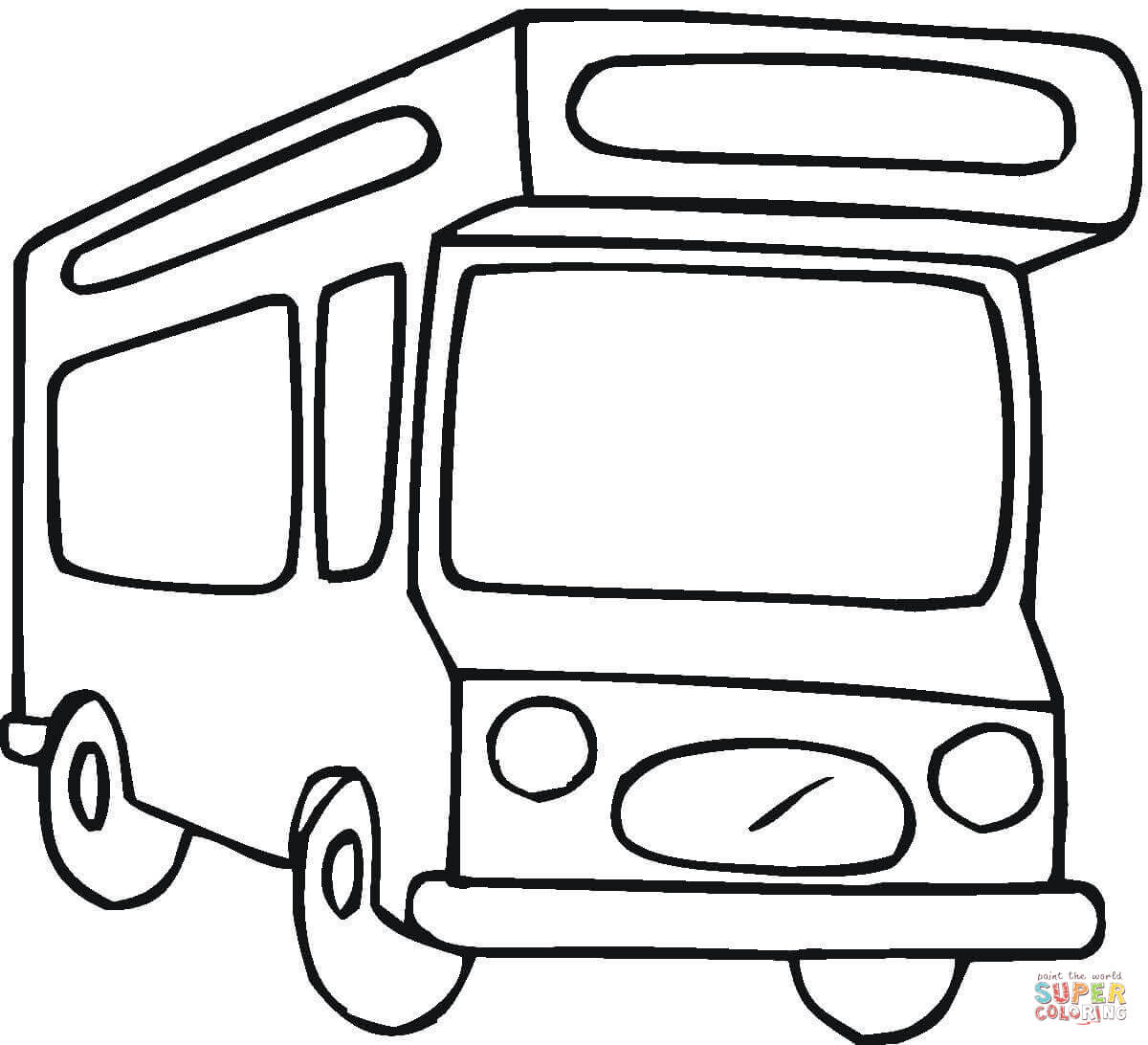Camper Van Coloring Page  Free Printable Coloring Pages serapportantà Coloriage Camping Car