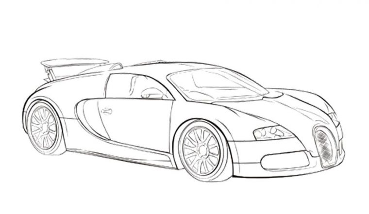 Car Sport Bugatti Veyron Coloring Page  Race Car Coloring intérieur Coloriage De Bugatti