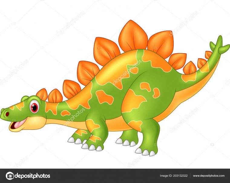 Caricature Grand Dinosaure Stegosaurus Image Vectorielle encequiconcerne Dinosaure Dessin