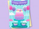 Carte De Joyeux Anniversaire Avec Un Gâteau Dans Le Style serapportantà Video Joyeux Anniversaire Personnalisé Au Prénom