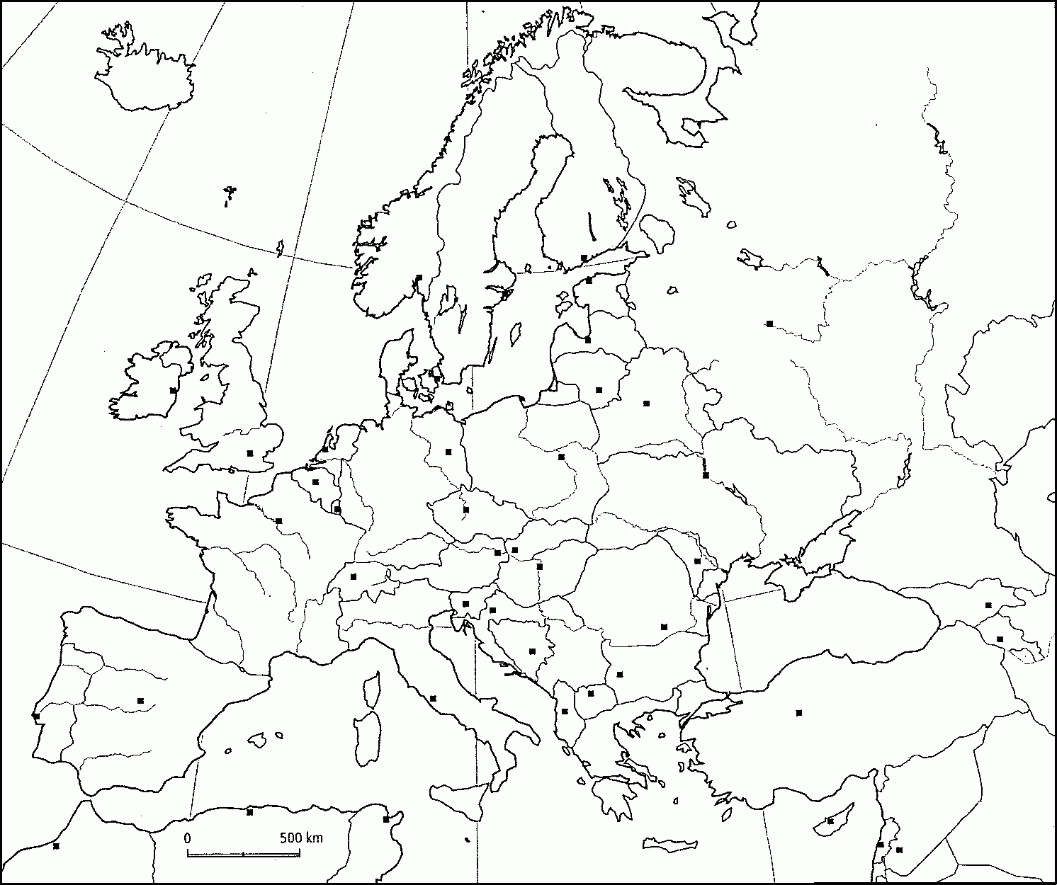 Carte De L Europe Vierge À Imprimer - Primanyc à Carte Postale Vierge À Imprimer 