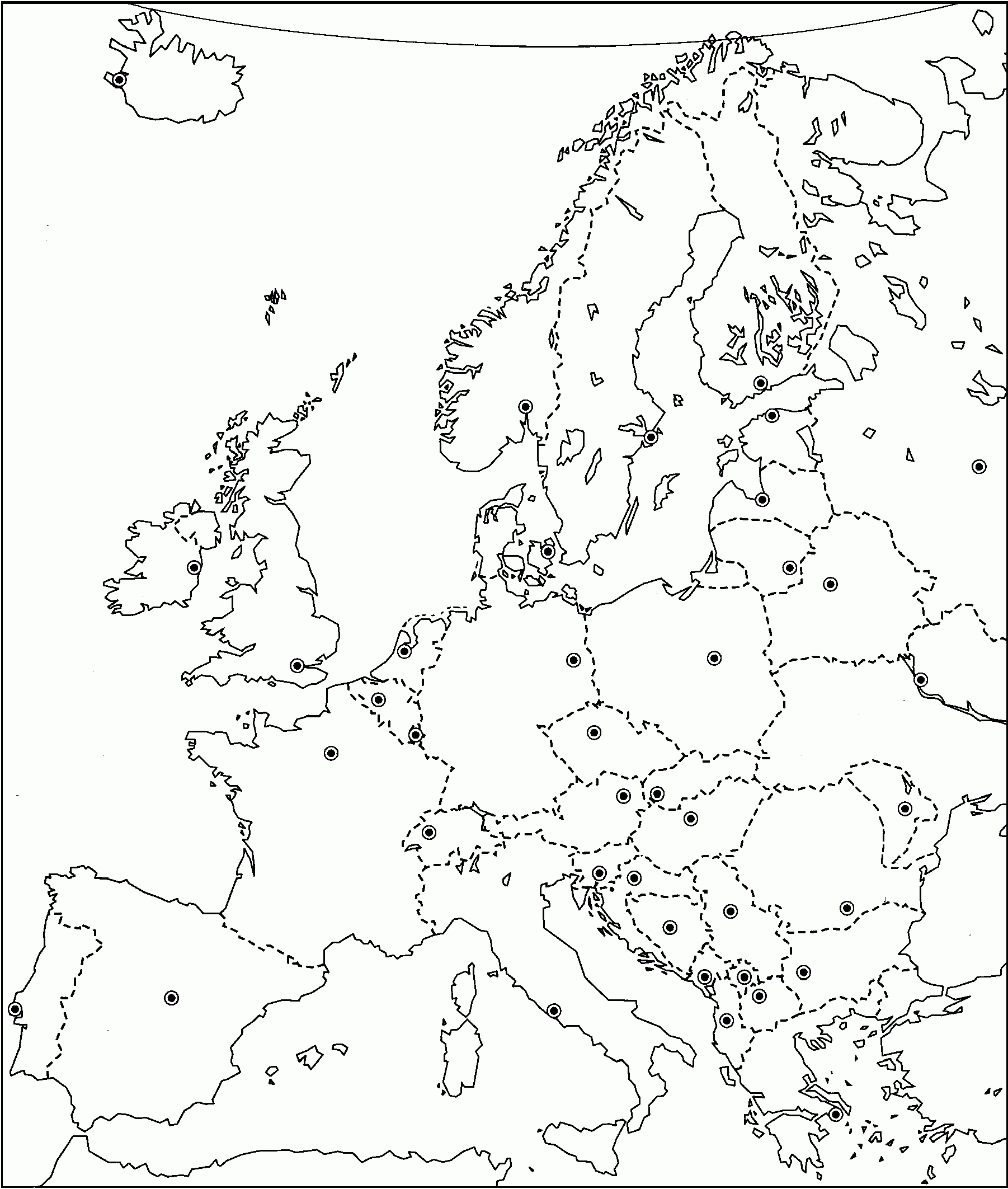 Carte De L Europe Vierge À Imprimer - Primanyc tout Carte Postale Vierge À Imprimer 