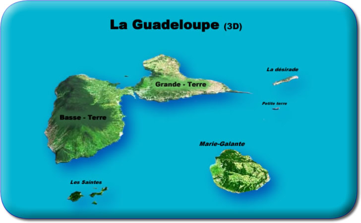 Carte De La Guadeloupe En 3D dedans Carte De La Guadeloupe À Imprimer 