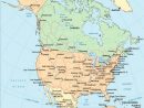 Carte De L'Amérique Du Nord Et Centrale - Pays, Relief pour Carte Amerqieus Avec Tout Les Villes