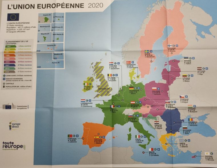 Carte De L'Union Européenne – Europe Directe Hauts De France encequiconcerne Union Europã©Enne Carte