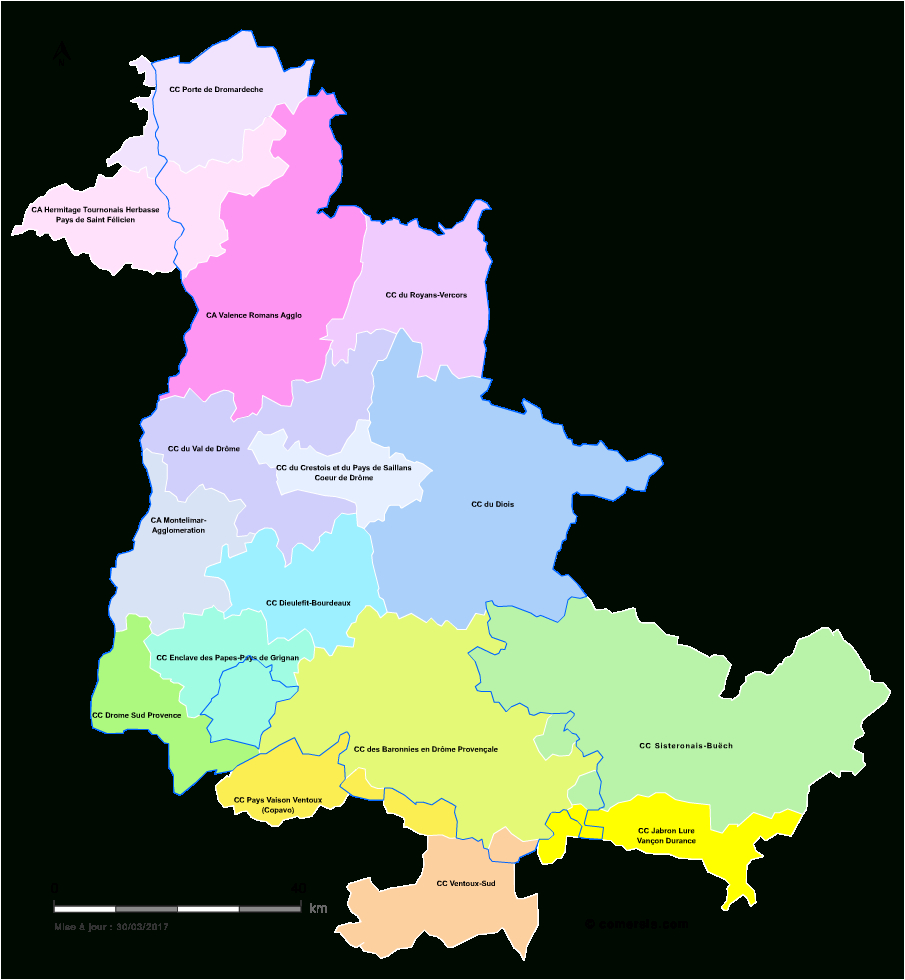 Carte Des Intercommunalités De La Drôme intérieur France Carte Region Png