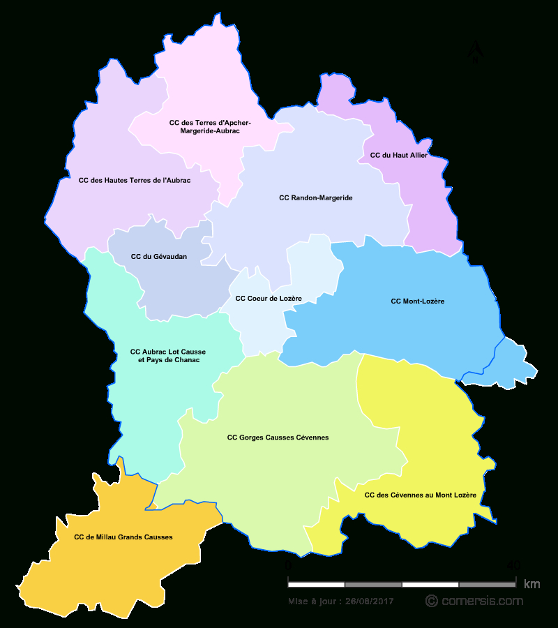 Carte Des Intercommunalités De La Lozère concernant France Carte Region Png 