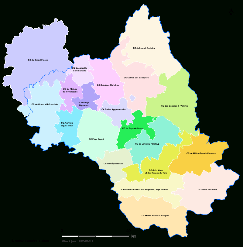 Carte Des Intercommunalités De L'Aveyron pour France Carte Region Png