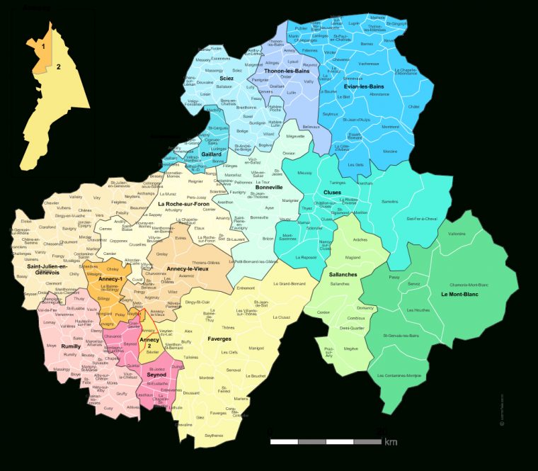 Carte Des Nouveaux Cantons De La Haute-Savoie Avec Villes avec France Carte Region Png