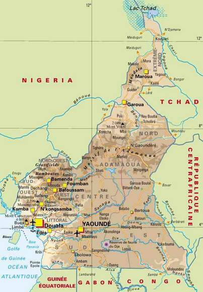 Carte Du Cameroun - Différentes Cartes Du Pays Du dedans Carte Administrative Du Gabon 