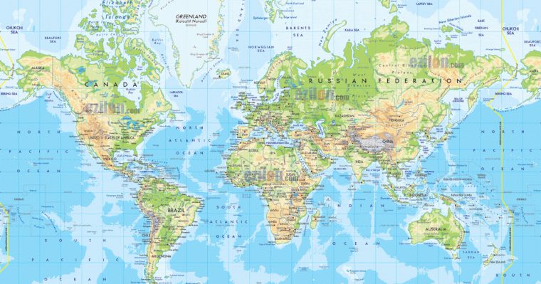 Carte Du Monde Avec Pays  Carte Du Monde Avec Pays destiné Un Carte Avec Les Continents Du Monde