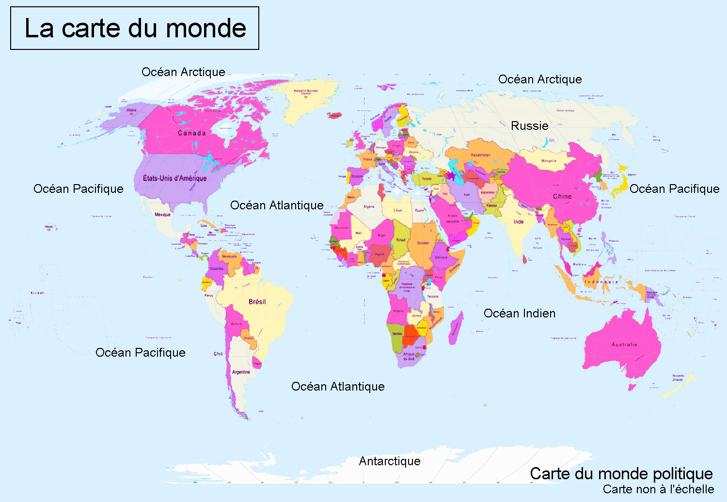Carte Du Monde, Carte Du Monde, Cartes Du pour Un Carte Avec Les Continents Du Monde