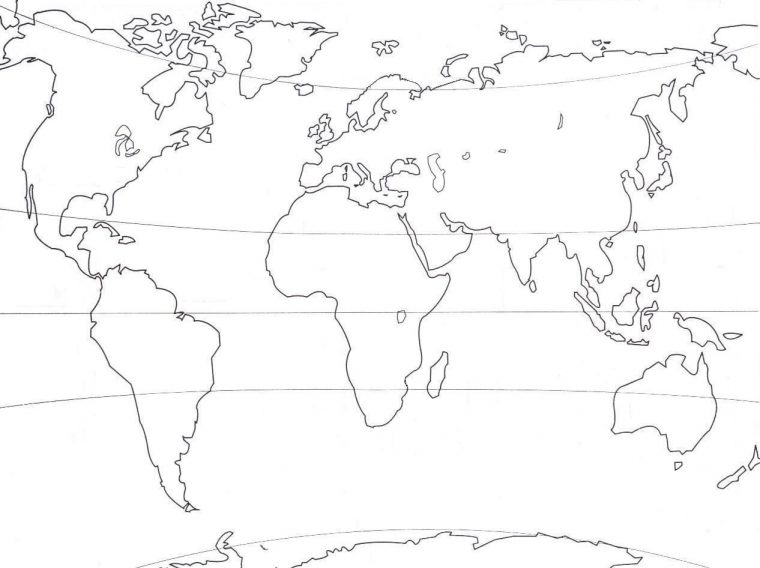 Carte Du Monde Vierge À Imprimer Grand Format – Epingle à Carte Du Monde Vierge À Imprimer Format A4