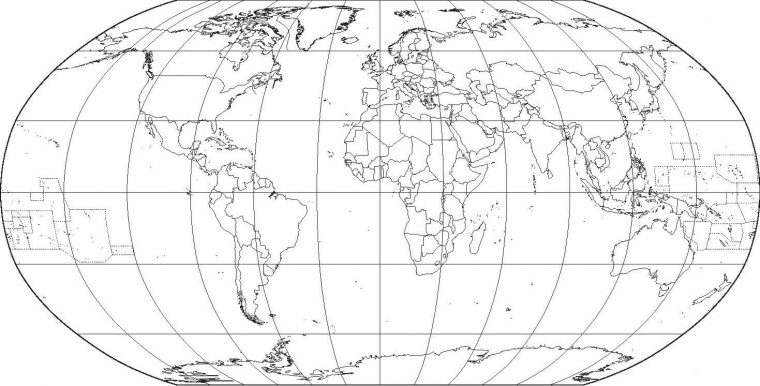 Carte Du Monde Vierge Gratuite  My Blog dedans Carte Du Monde Vierge À Imprimer Format A4