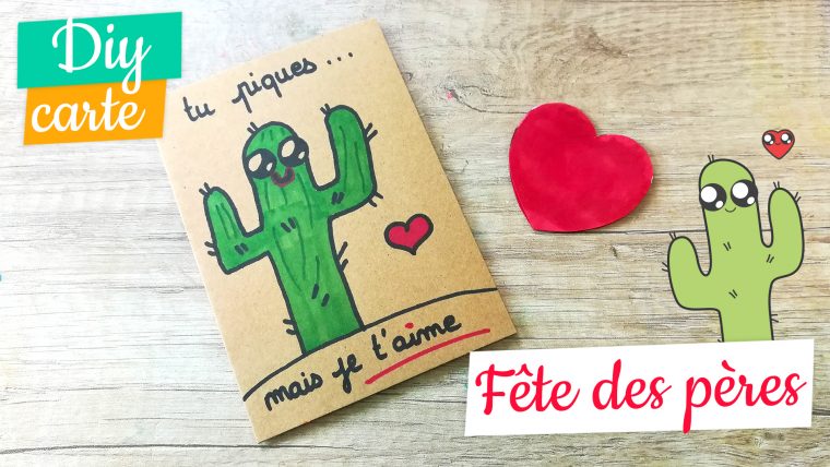 Carte Fête Des Pères Cactus – Manzabull' dedans Fete Des Grand Pere