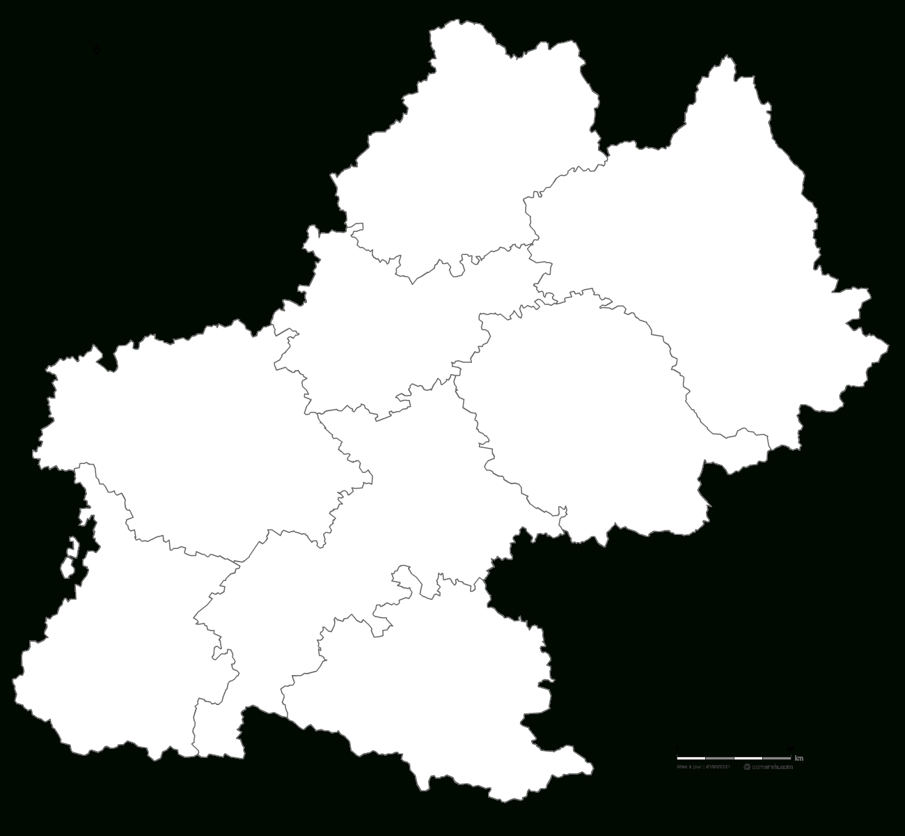 Carte Gratuite De Midi-Pyrénées pour France Carte Region Png 