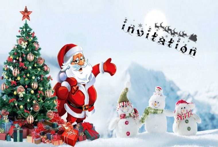 Carte Invitation Sms Noël – Carte De Vœux Sms Gratuite destiné Cartes Noël Gratuites