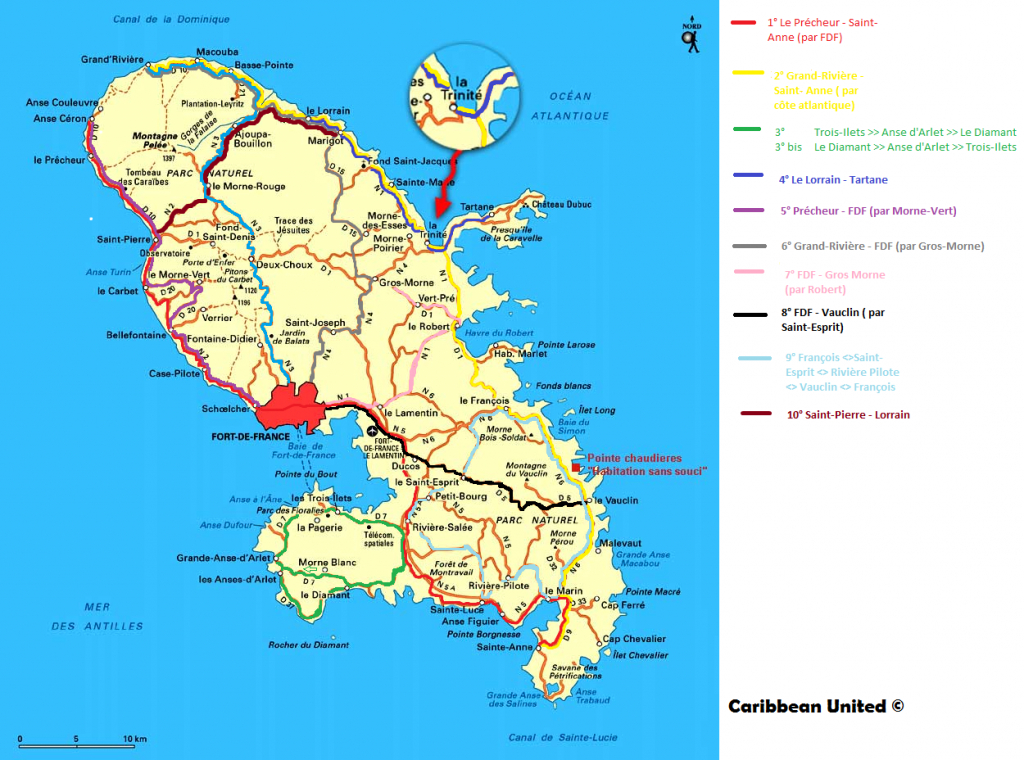 Carte Martinique - Plan Géographique - Arts Et Voyages serapportantà Carte De La Thailande À Imprimer 