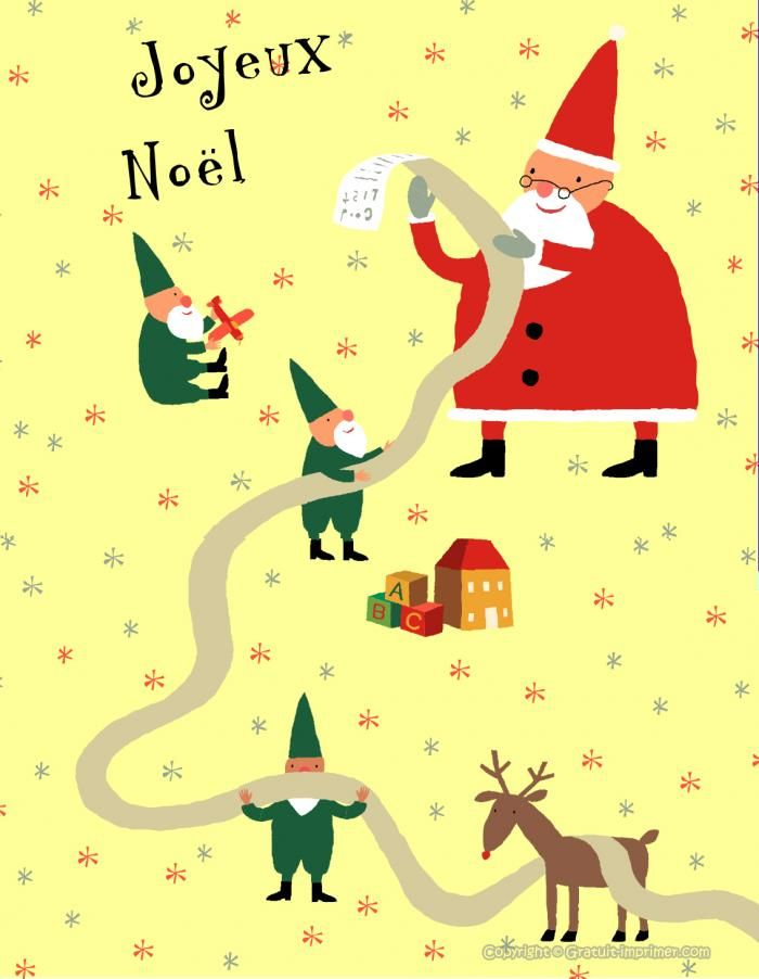 Carte Petit Papa Noel Pour Enfant Gratuite A Imprimer avec Cartes Noel À Imprimer