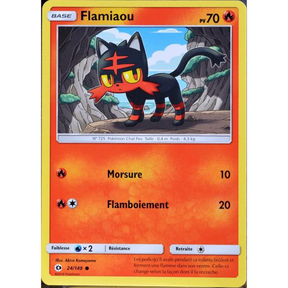 Carte Pokémon 24-149 Flamiaou 70 Pv Sm1 - Soleil Et Lune dedans Photo De Carte Pokemon A Imprimer 