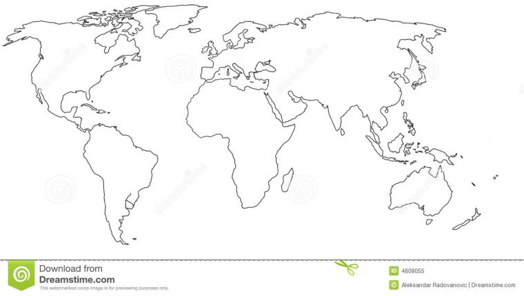 Carte Vide Du Monde Illustration Stock. Illustration Du pour Fond De Carte Ã©Duscol