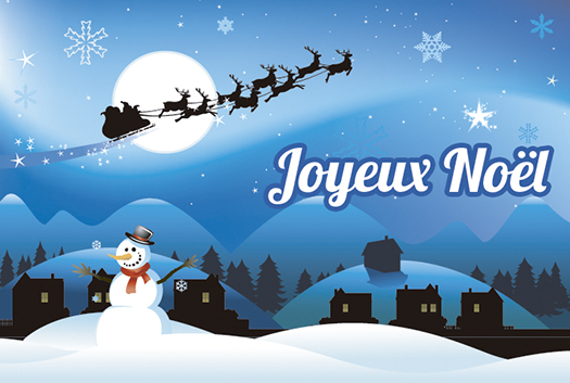 Carte Virtuelle - Joyeux Noël Bleu - Carte Gratuite Carte serapportantà Noël Images Gratuites