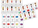 Cartes De Nomenclature: Personnages +Drapeaux +Nationalité dedans Drapeaux Du Monde En Anglais