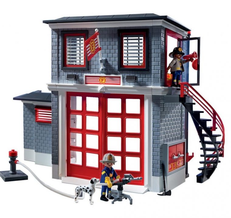 Caserne De Pompiers Playmobil 5981 City Action – Pompier dedans Voiture Pompier Playmobil