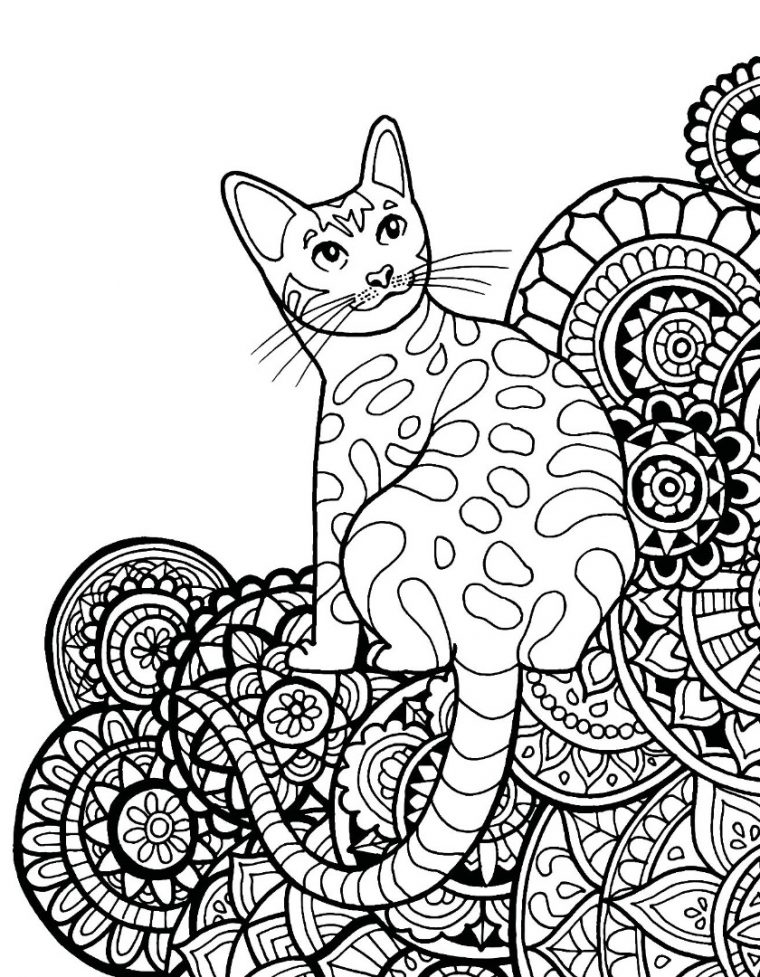 Cat Mandala Freebie avec Mandala Chat