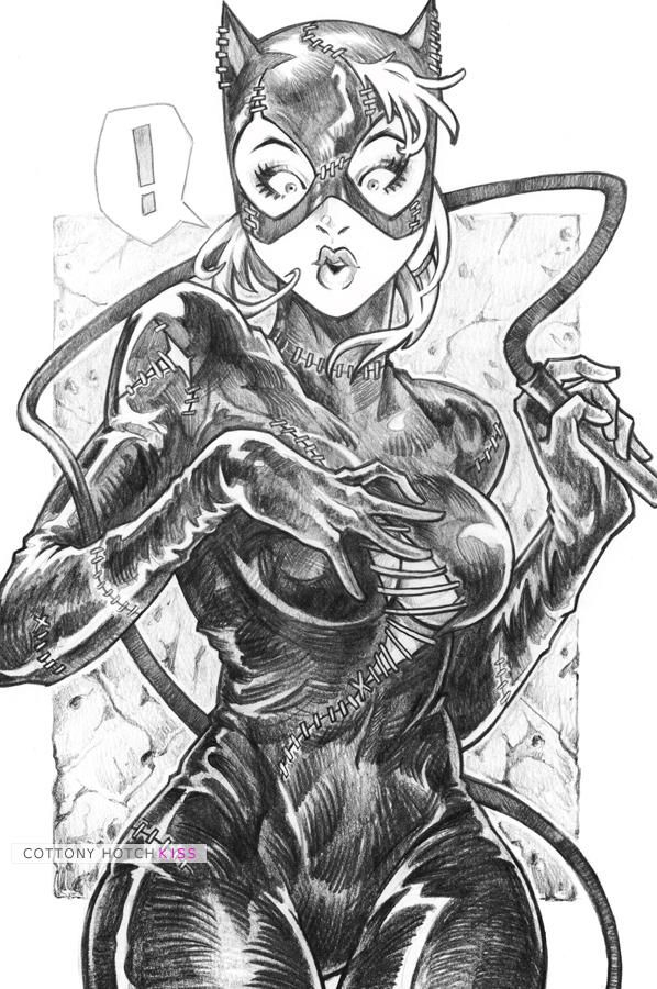 Catwoman By Cottonyhotchkiss On Deviantart  Mulher Gato avec Catwoman Dessin 