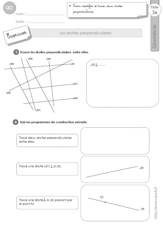 Ce2: Géométrie-Fiches I-Profs tout Geometrie A Imprimer