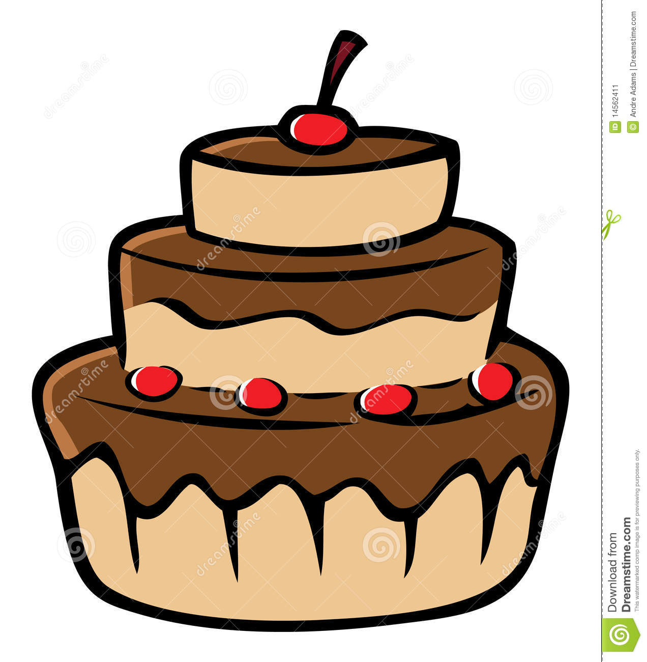 Cerises De Gâteau De Chocolat Illustration De Vecteur dedans Dessins De Gateaux 
