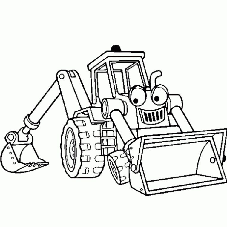 Chantier Et Construction  Tractor Coloring Pages avec Grue Coloriage