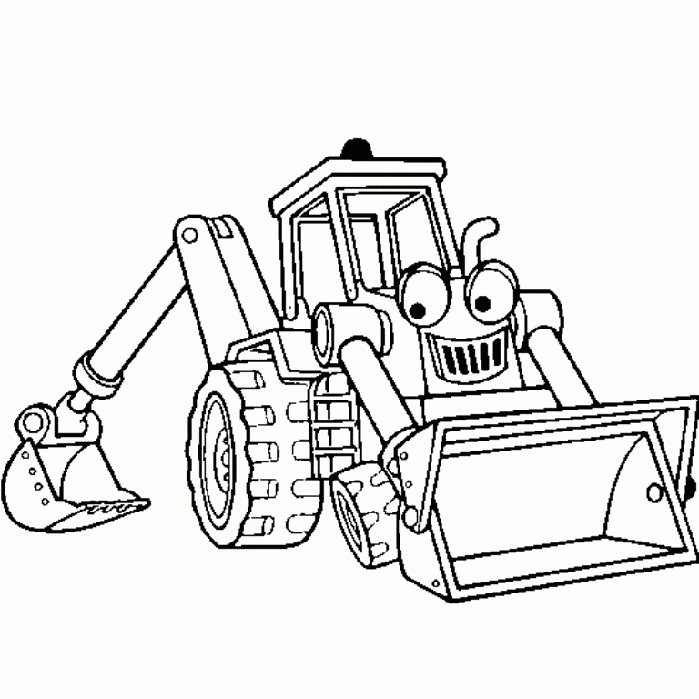 Chantier Et Construction  Tractor Coloring Pages avec Grue Coloriage 