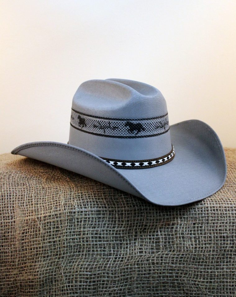 Chapeau Cowboy Canevas Gris  Salon Du Ranch – Achetez En tout Chapeau En Ligne